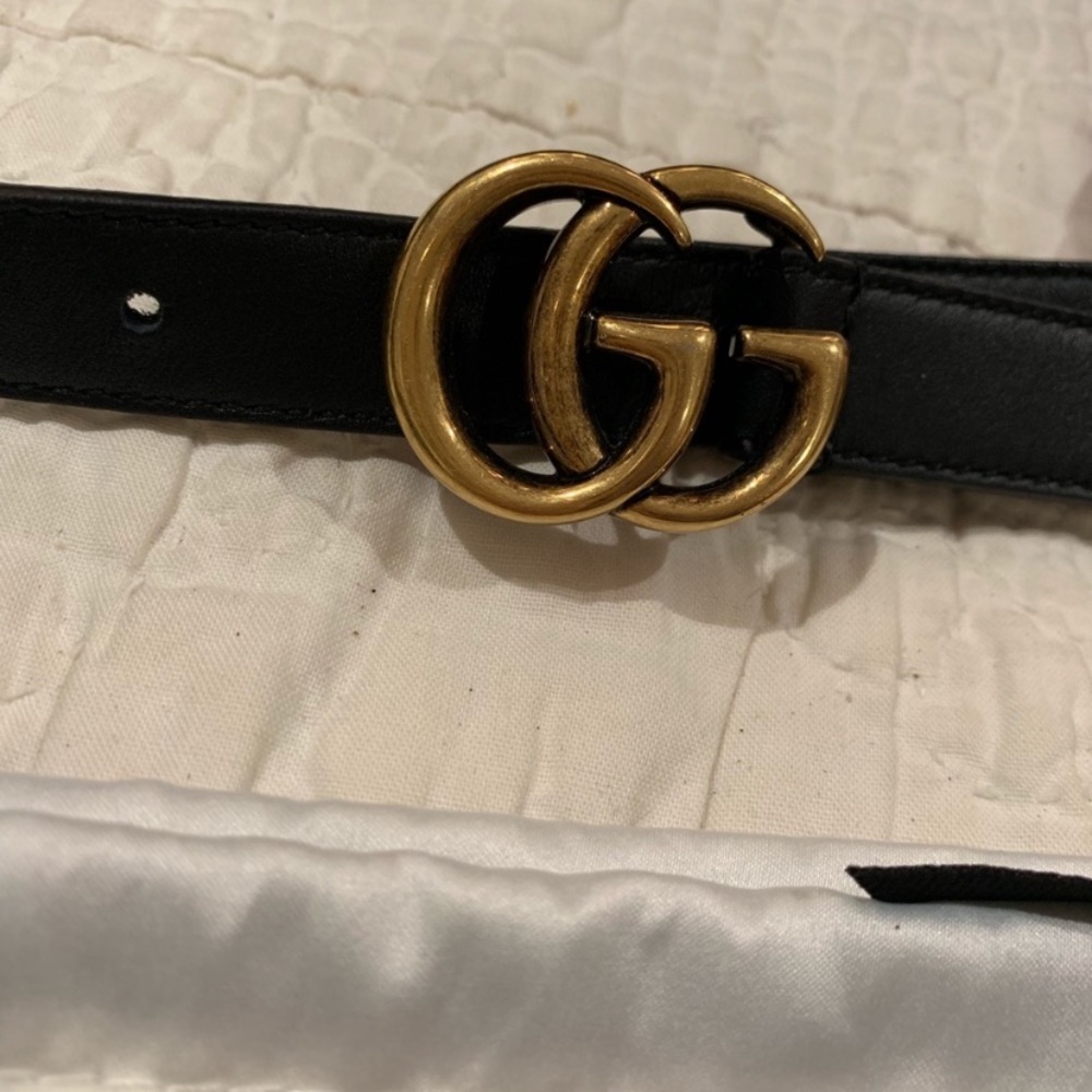 Gucci Double GG Leather Belt size 80